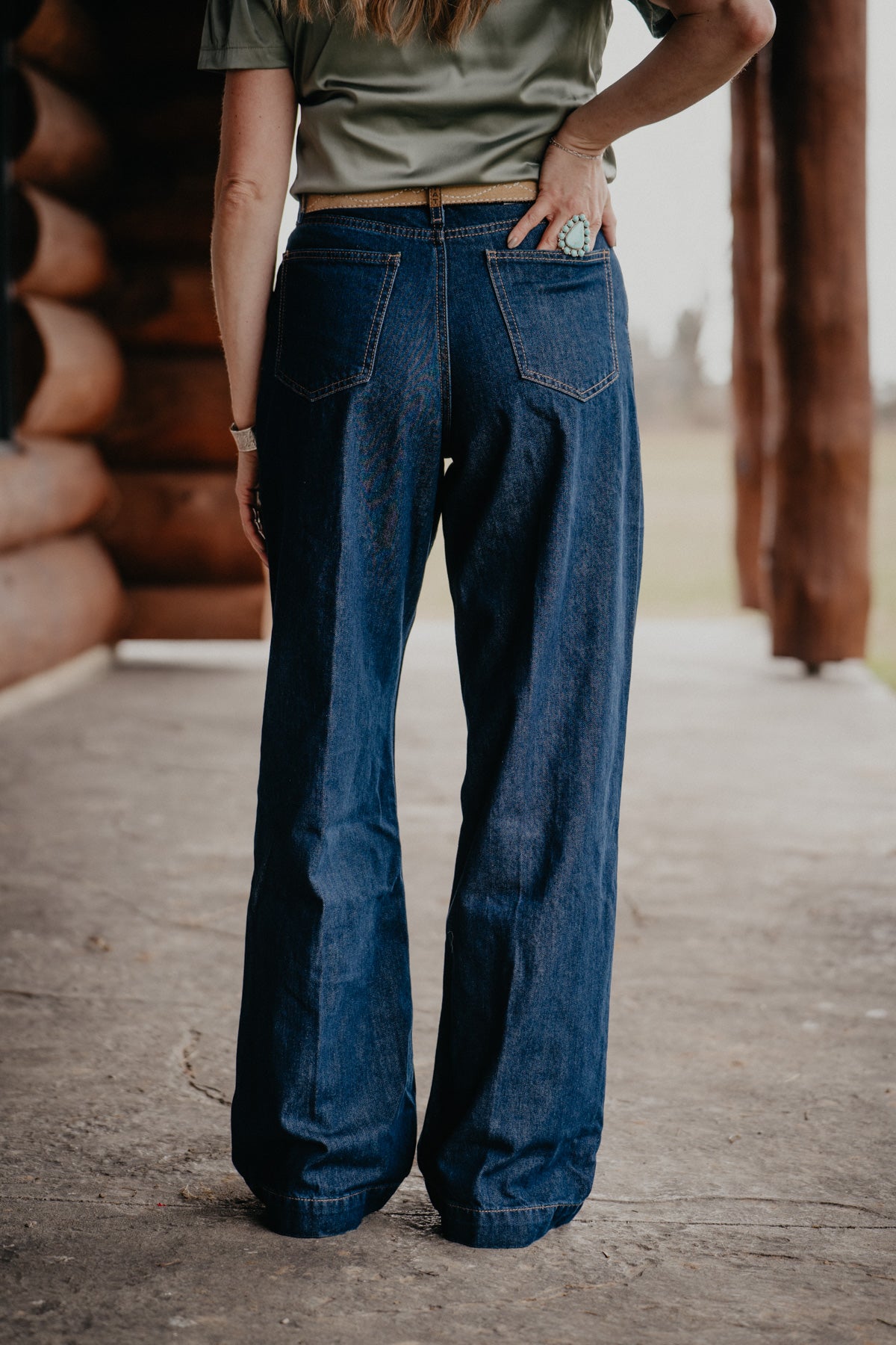 'Billie' Ultra High Rise Pleated Trouser Jean by Ariat (33" Inseam)