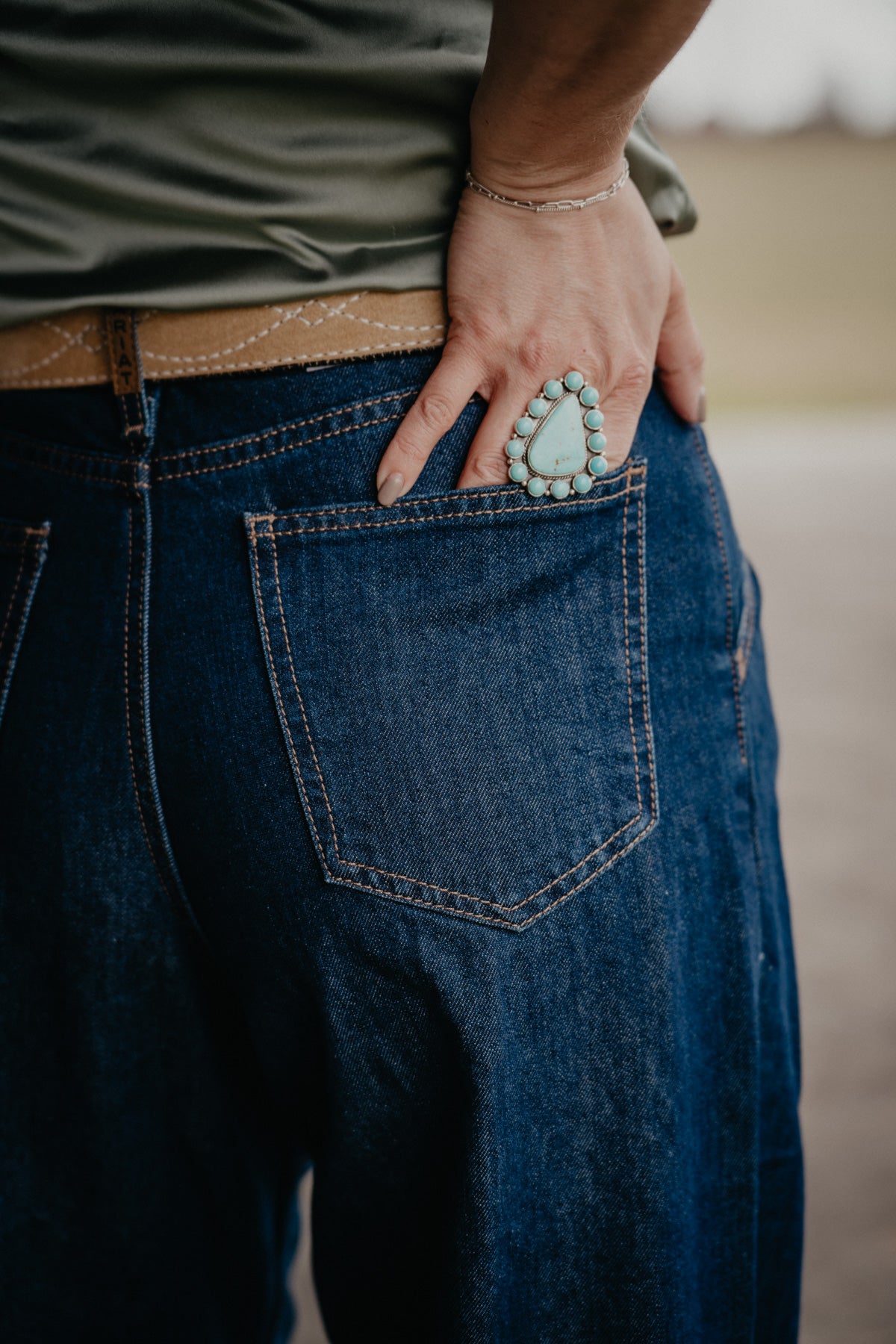 'Billie' Ultra High Rise Pleated Trouser Jean by Ariat (33" Inseam)