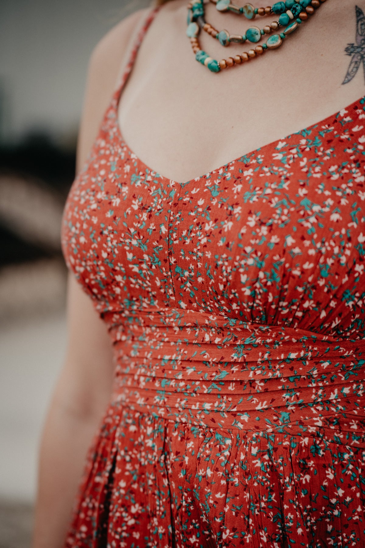 'Carley' Women's Floral Tiered Maxi Dress (L, XL Only)