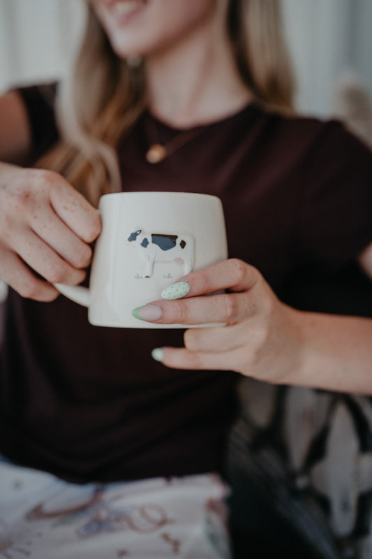 Cow 'Home is Where the Herd Is' Stoneware Mug