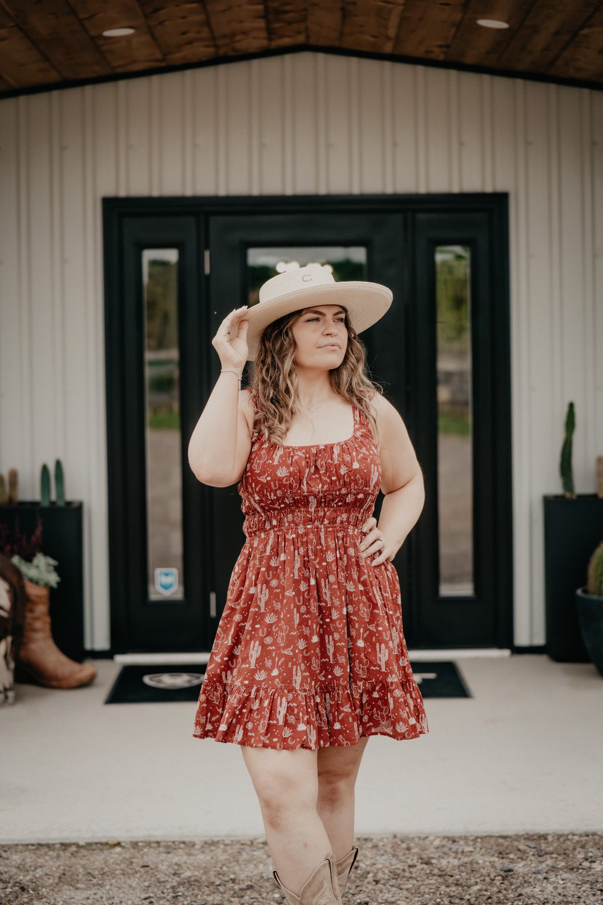 'Martina' Women's Desert Print Mini Dress (1 XS only)