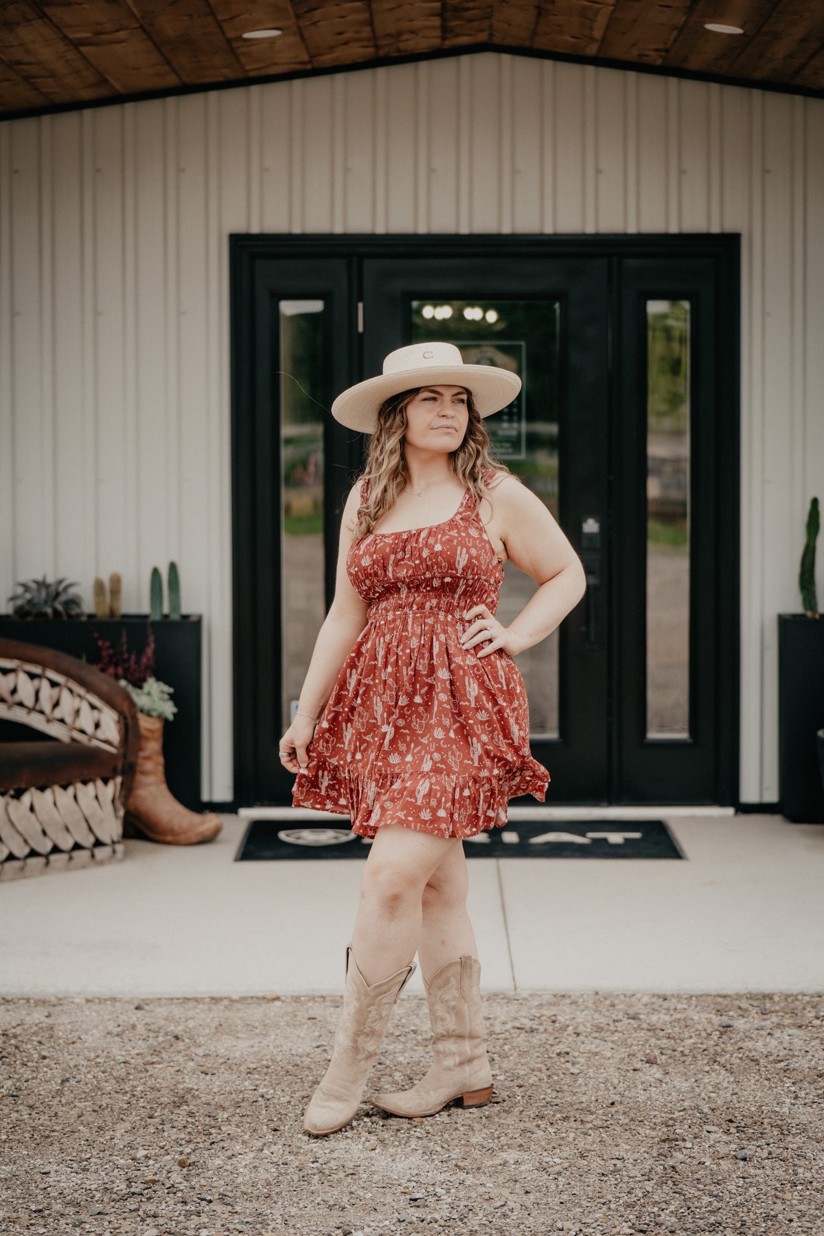 'Martina' Women's Desert Print Mini Dress (1 XS only)