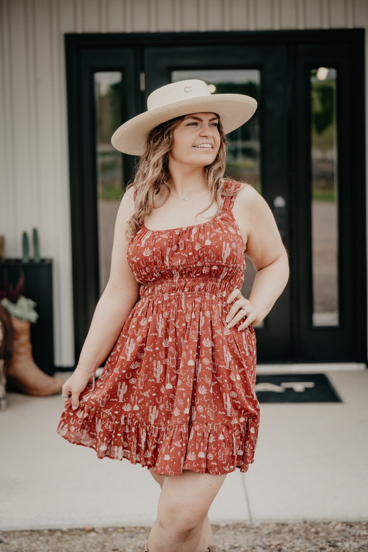 'Martina' Women's Desert Print Mini Dress (1 XS only)