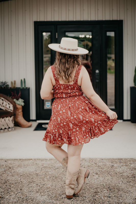 'Martina' Women's Desert Print Mini Dress (1 XS only)