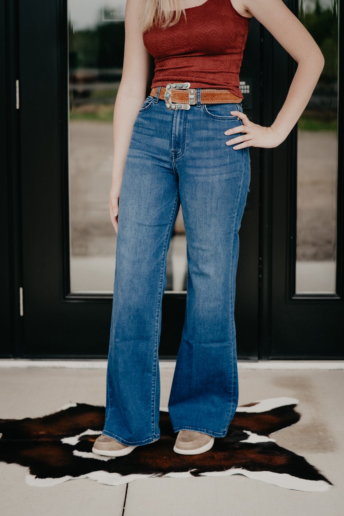 'Jo' Ultra High Rise Wide Leg Jean by 7FMK 32.5" Inseam {CRATER}