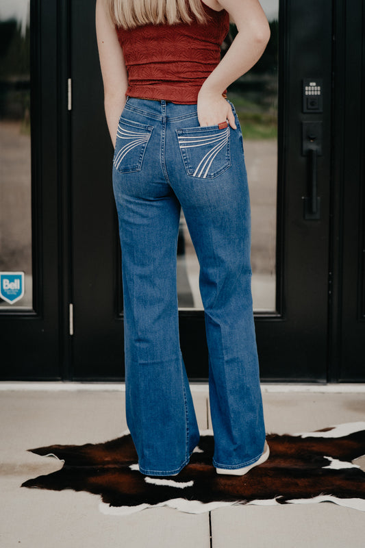 'Jo' Ultra High Rise Wide Leg Jean by 7FMK 32.5" Inseam {CRATER}