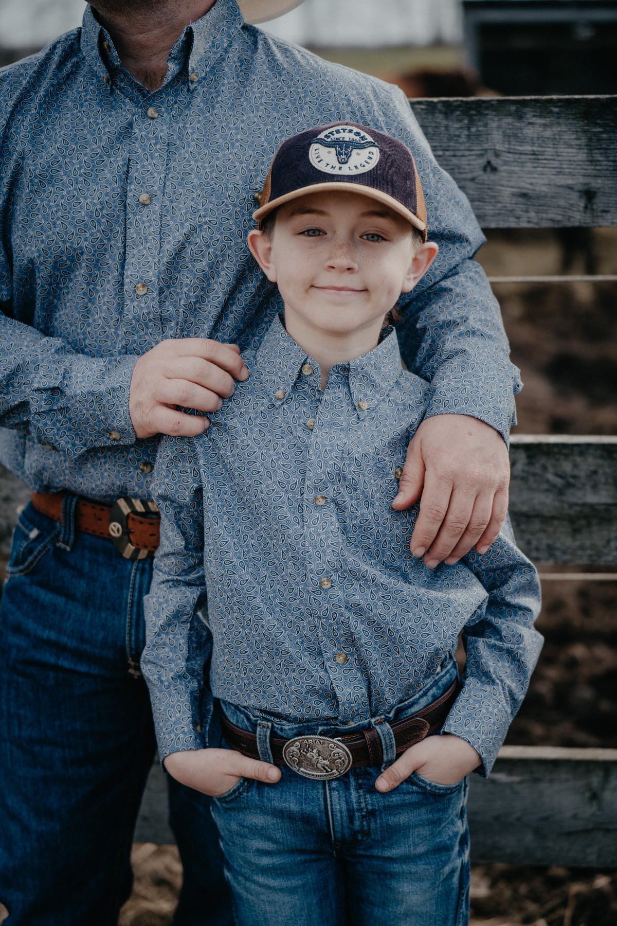 'Luke' Boys Wrangler Paisley Button Down (XXS-XL)