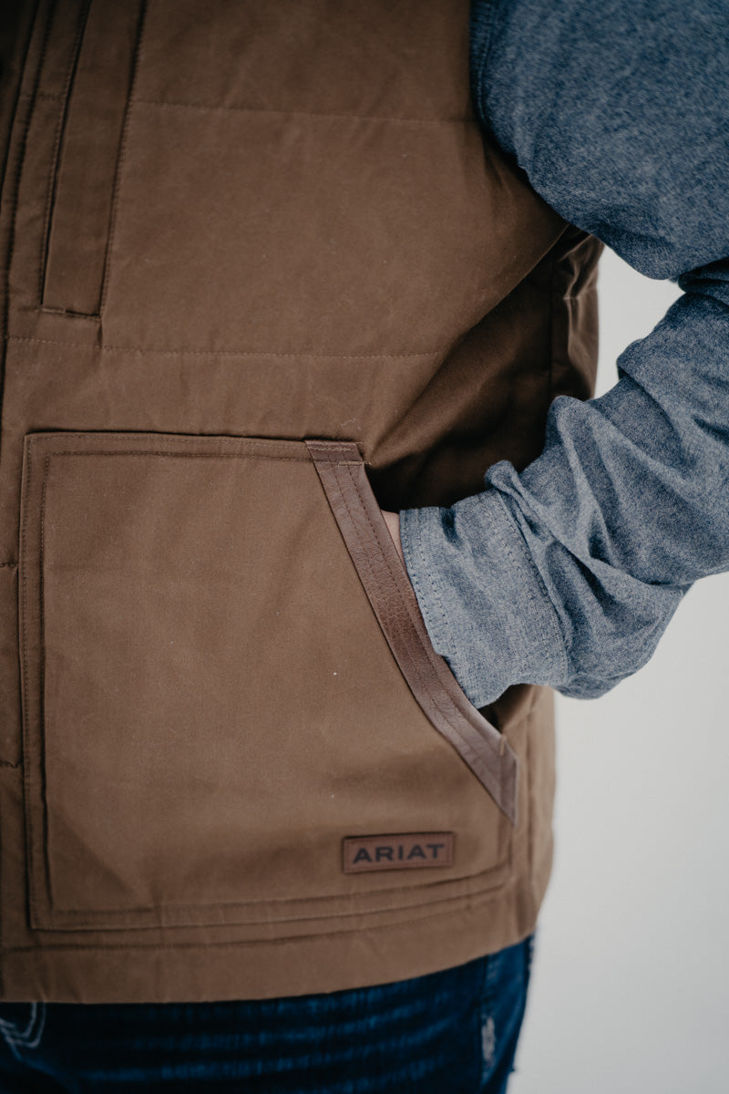 'Lloyd' Ariat Men's Quilted Vest Khaki (S-XXL)