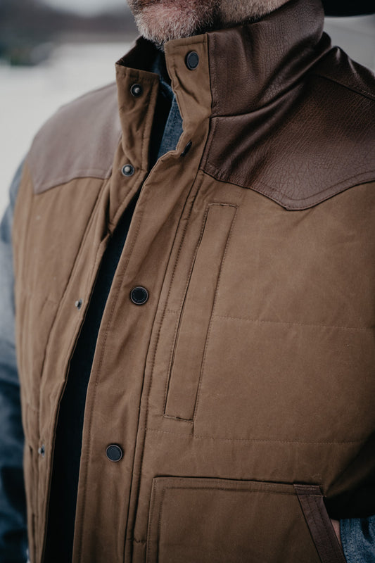 'Lloyd' Ariat Men's Quilted Vest Khaki (S-XXL)