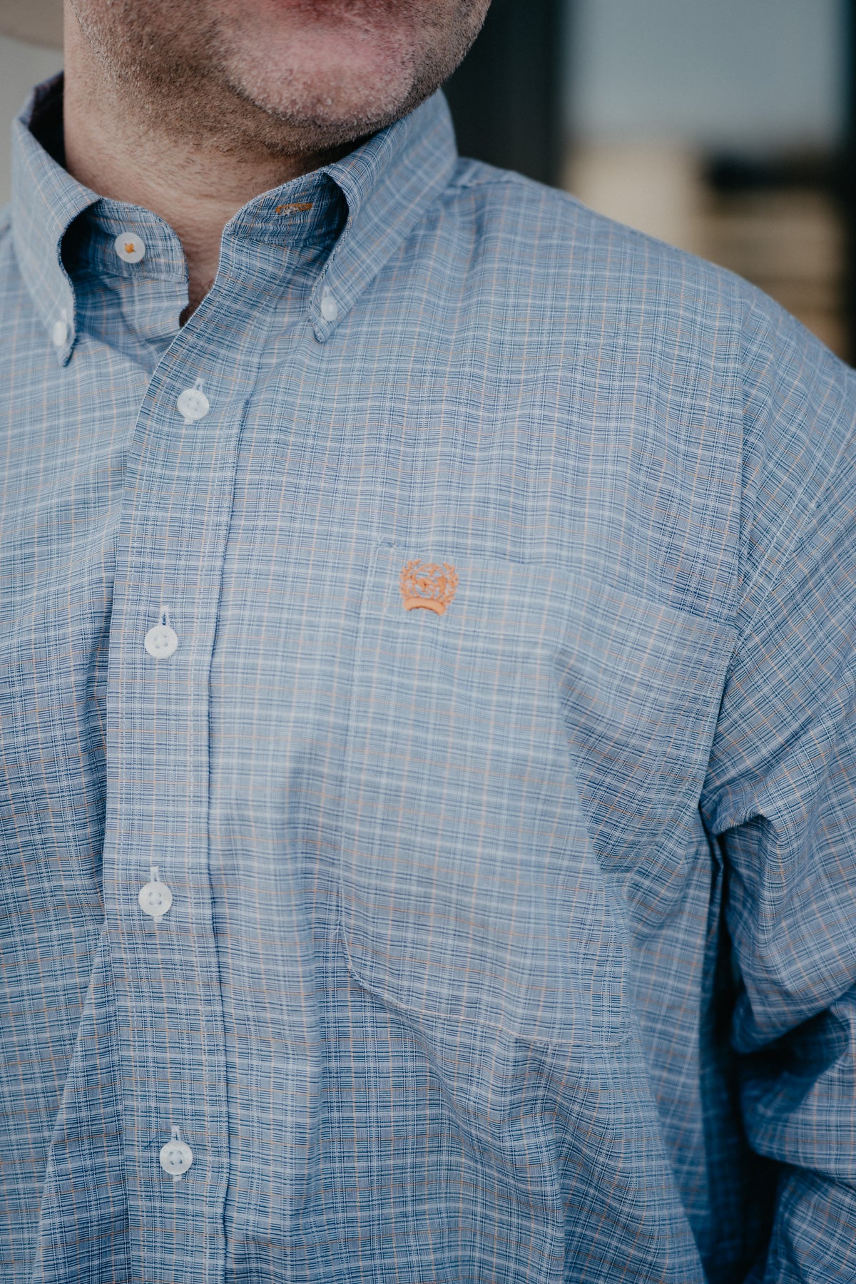 'Barry' Men's Blue Plaid CINCH Classic Fit Button Down (S-XL)