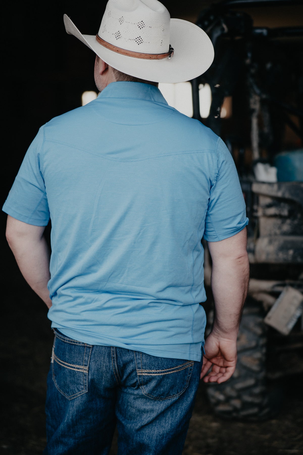 ‘Steven’ Men's Light Blue Wrangler Polo Shirt (S - XXL)