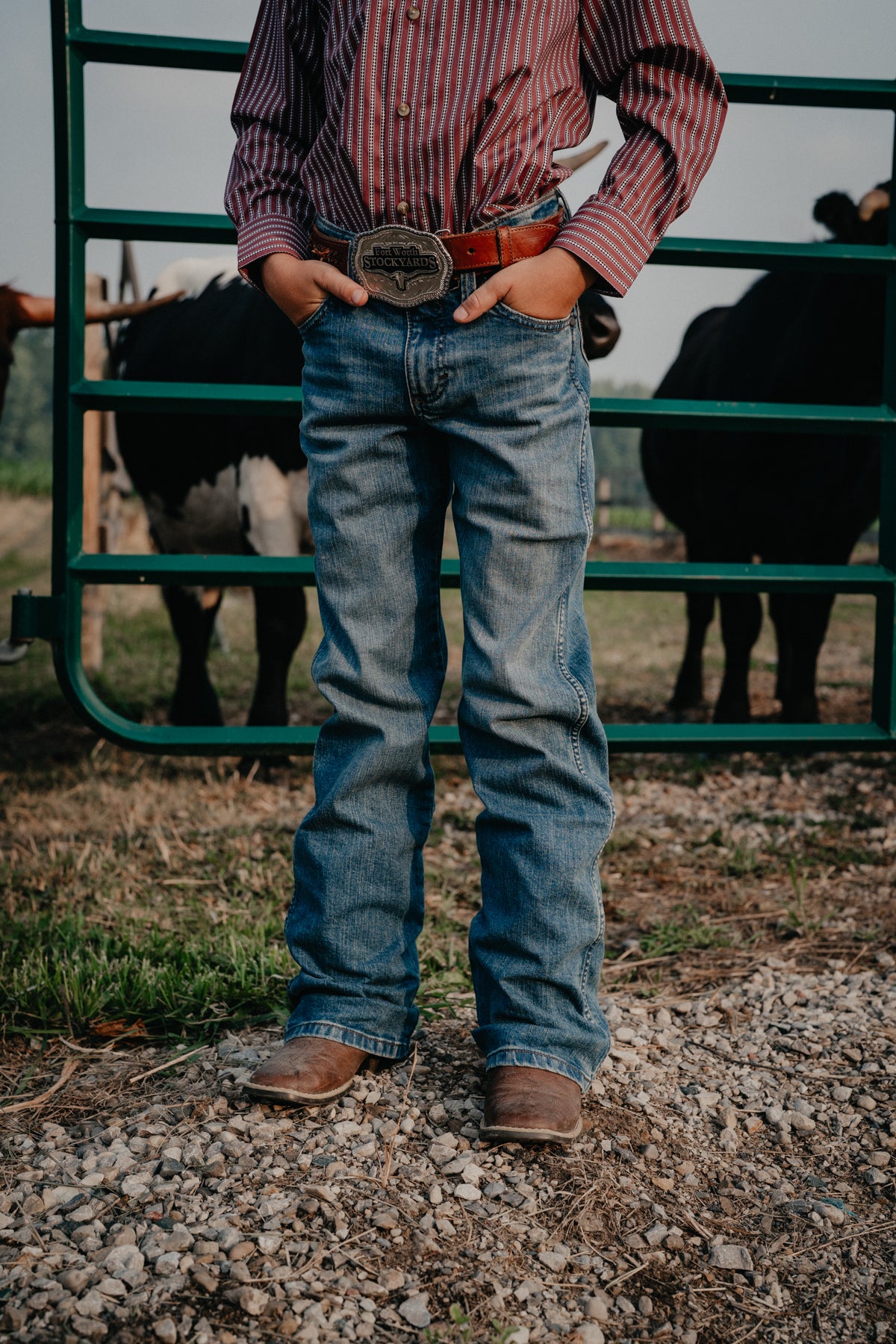 'Luke' Wrangler Boys Retro Relaxed Bootcut Jeans
