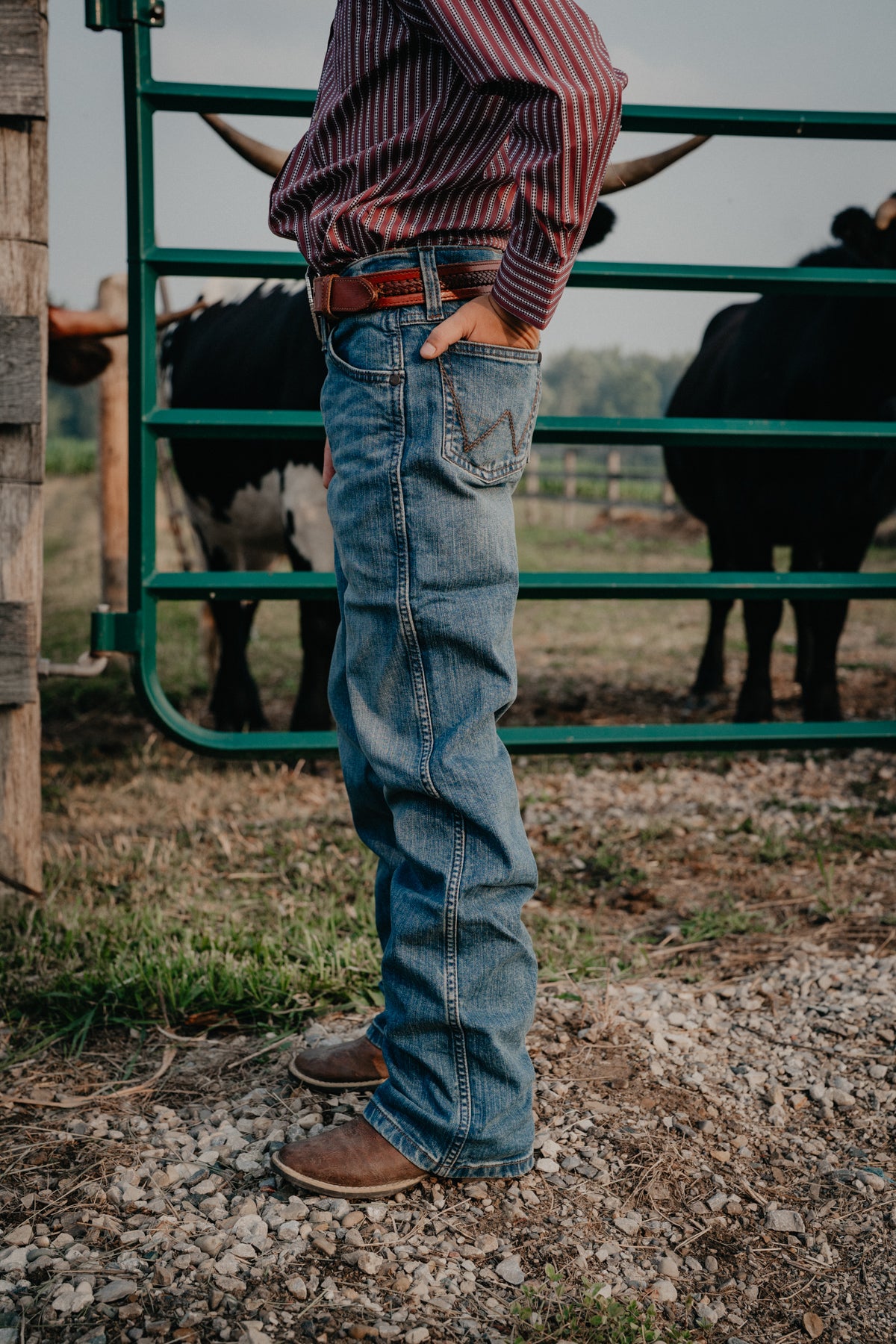 'Luke' Wrangler Boys Retro Relaxed Bootcut Jeans