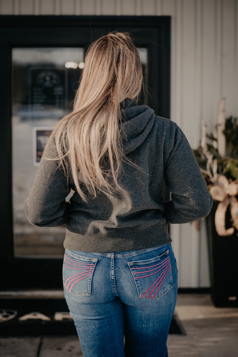 'Shan' Women's Full Zip Ariat Charcoal Hoodie (XS-XXL)