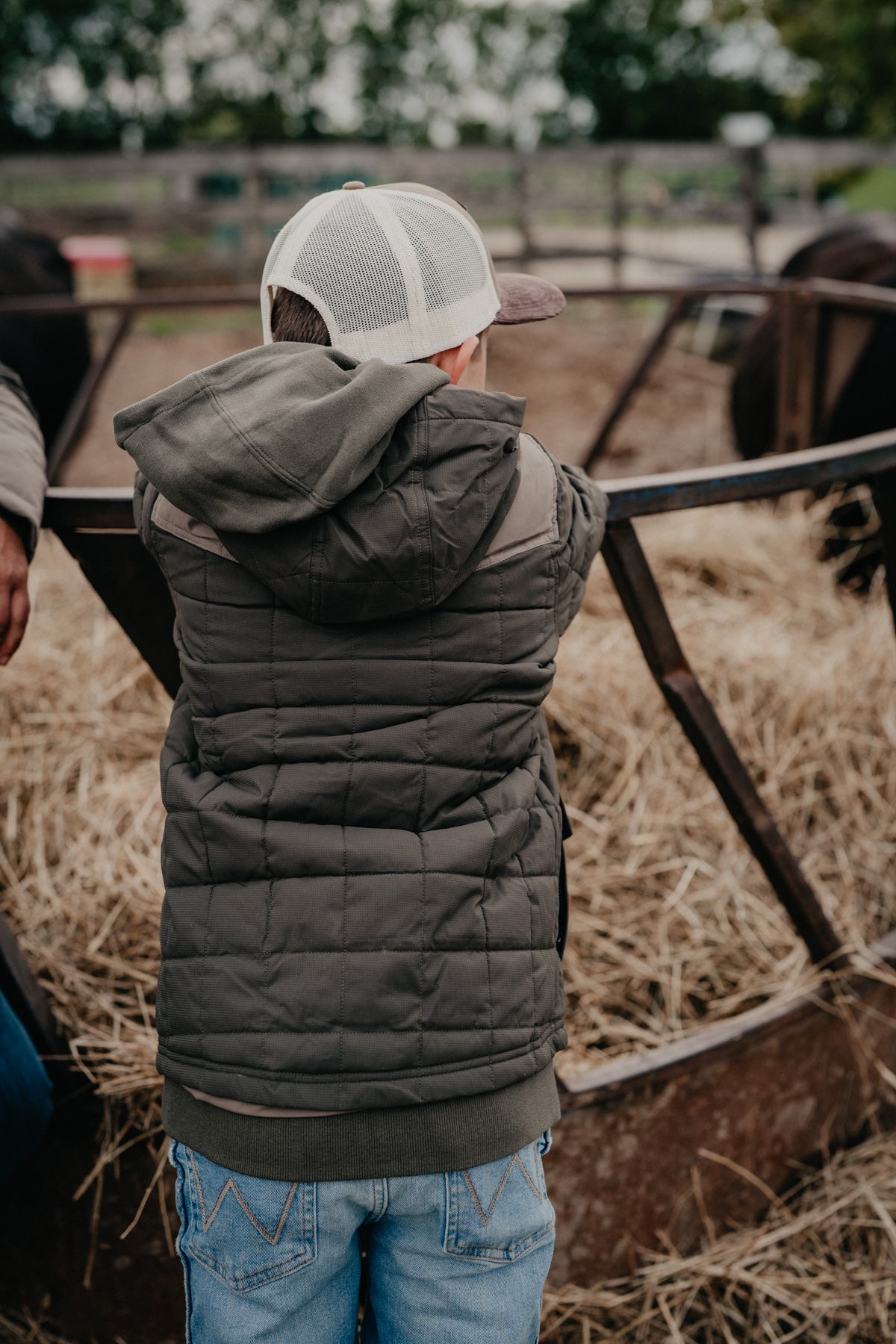 'Blake' Boys CINCH Green Quilted Jacket
