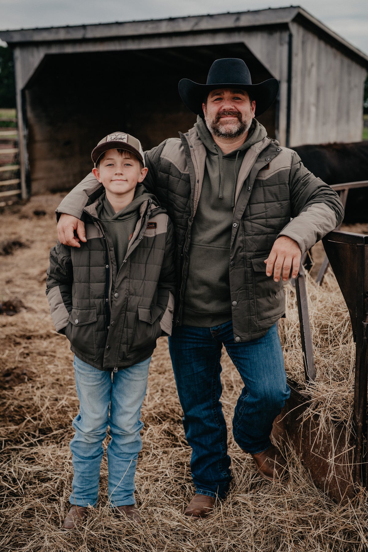 'Blake' Boys CINCH Green Quilted Jacket