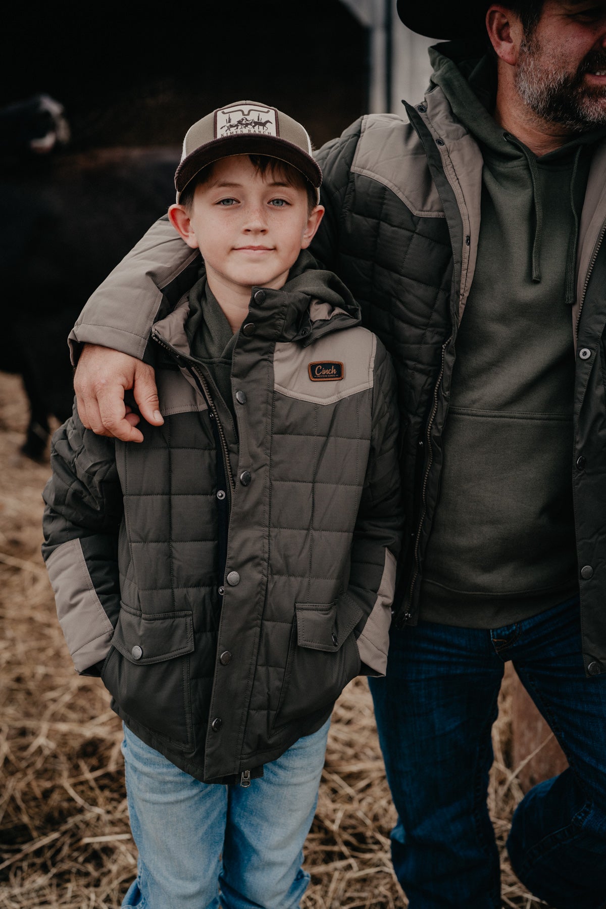 'Blake' Boys CINCH Green Quilted Jacket