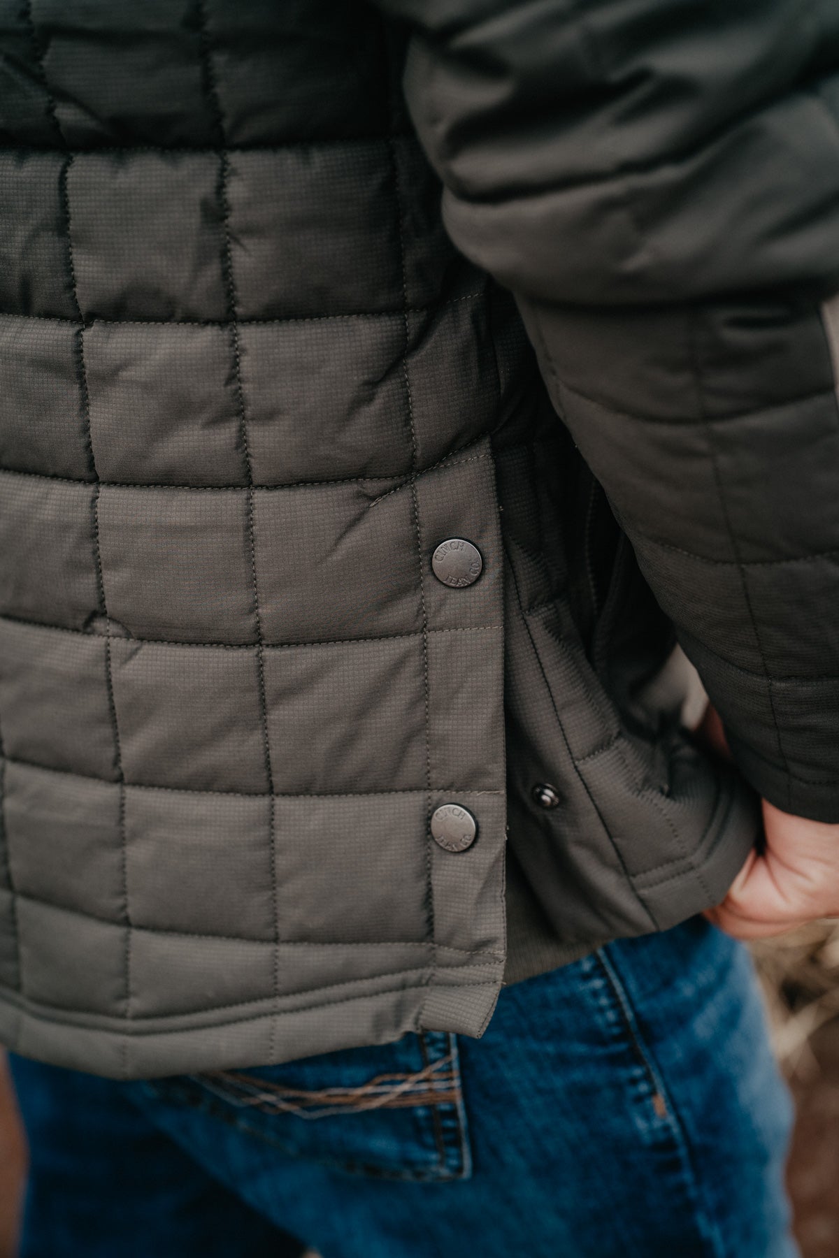 'Garret' CINCH Men's Green Quilted Jacket