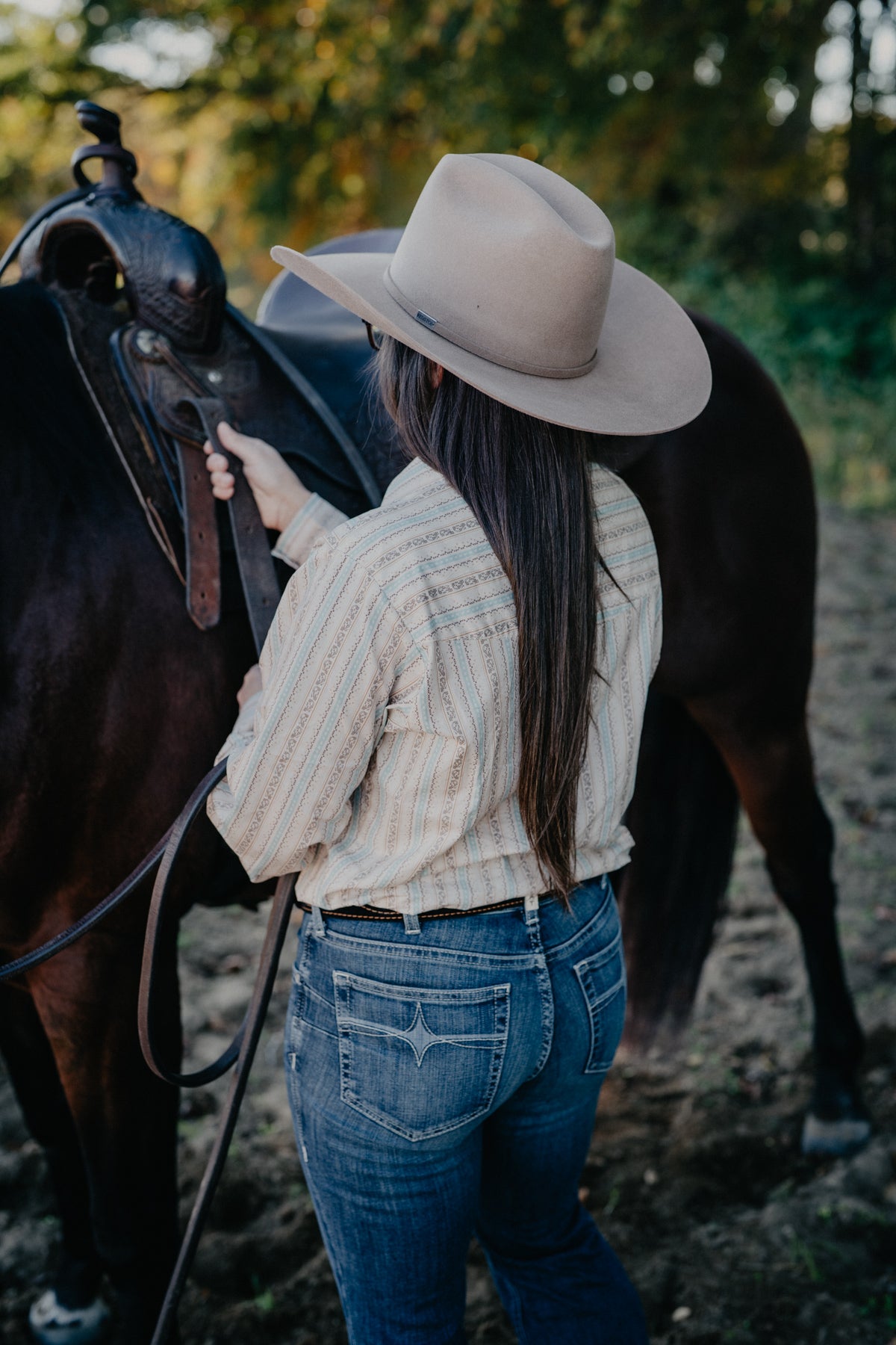 'Denali' Women's Turquoise Pearl Snap by Ely Cattleman