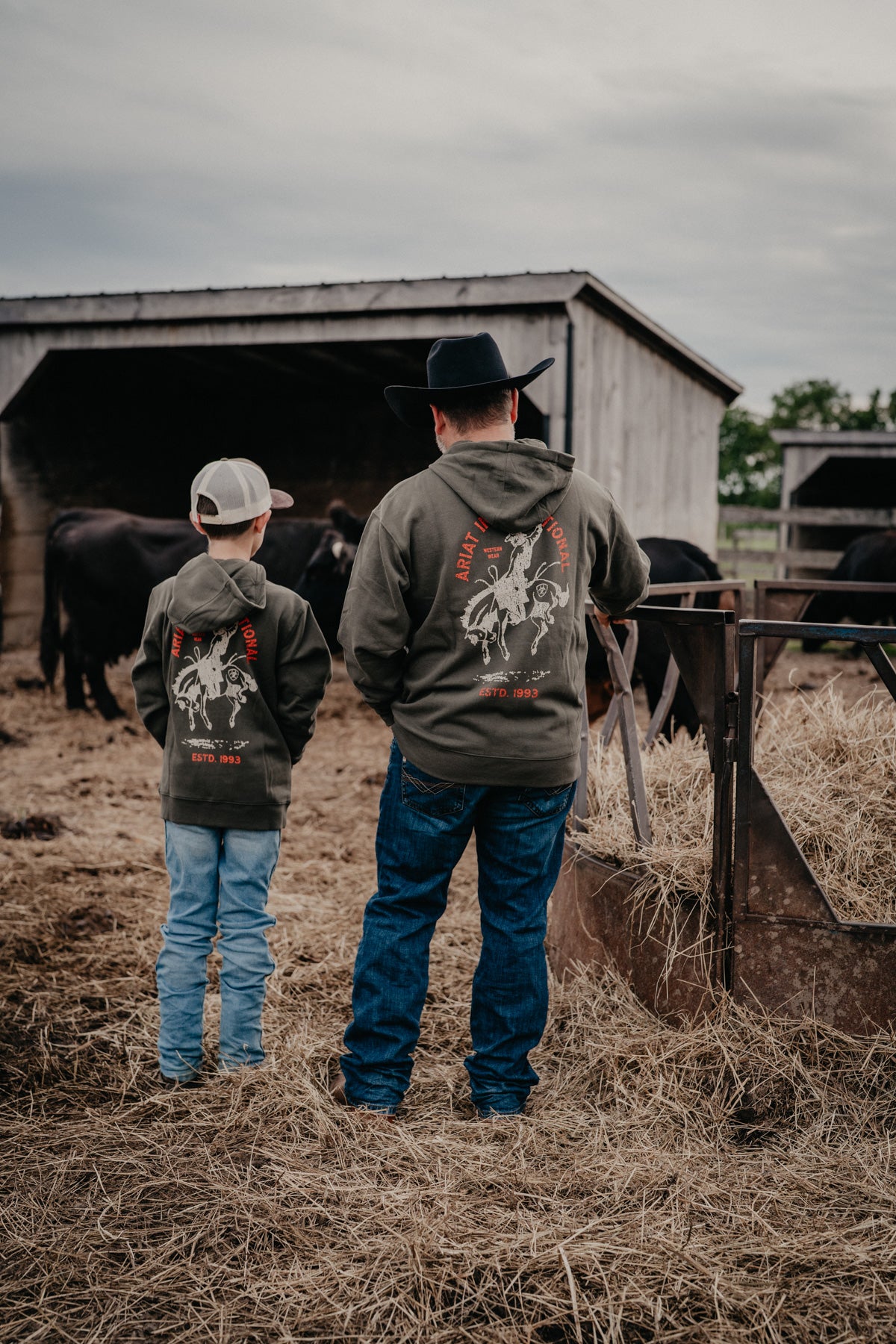 'International Rodeo JR' Boy's Olive Green Hoodie by Ariat