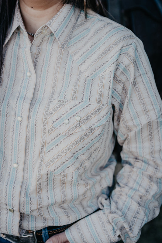 'Denali' Women's Turquoise Pearl Snap by Ely Cattleman