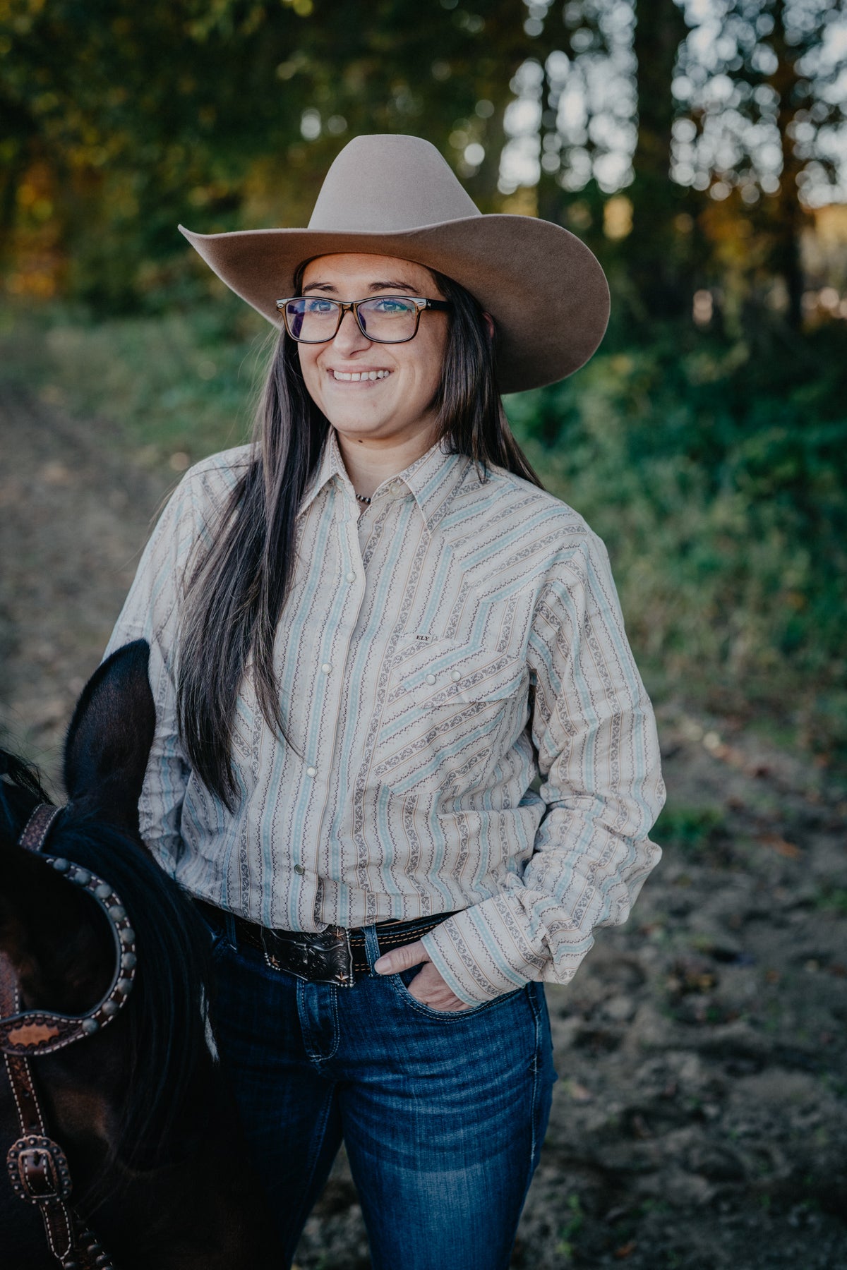 'Denali' Women's Turquoise Pearl Snap by Ely Cattleman