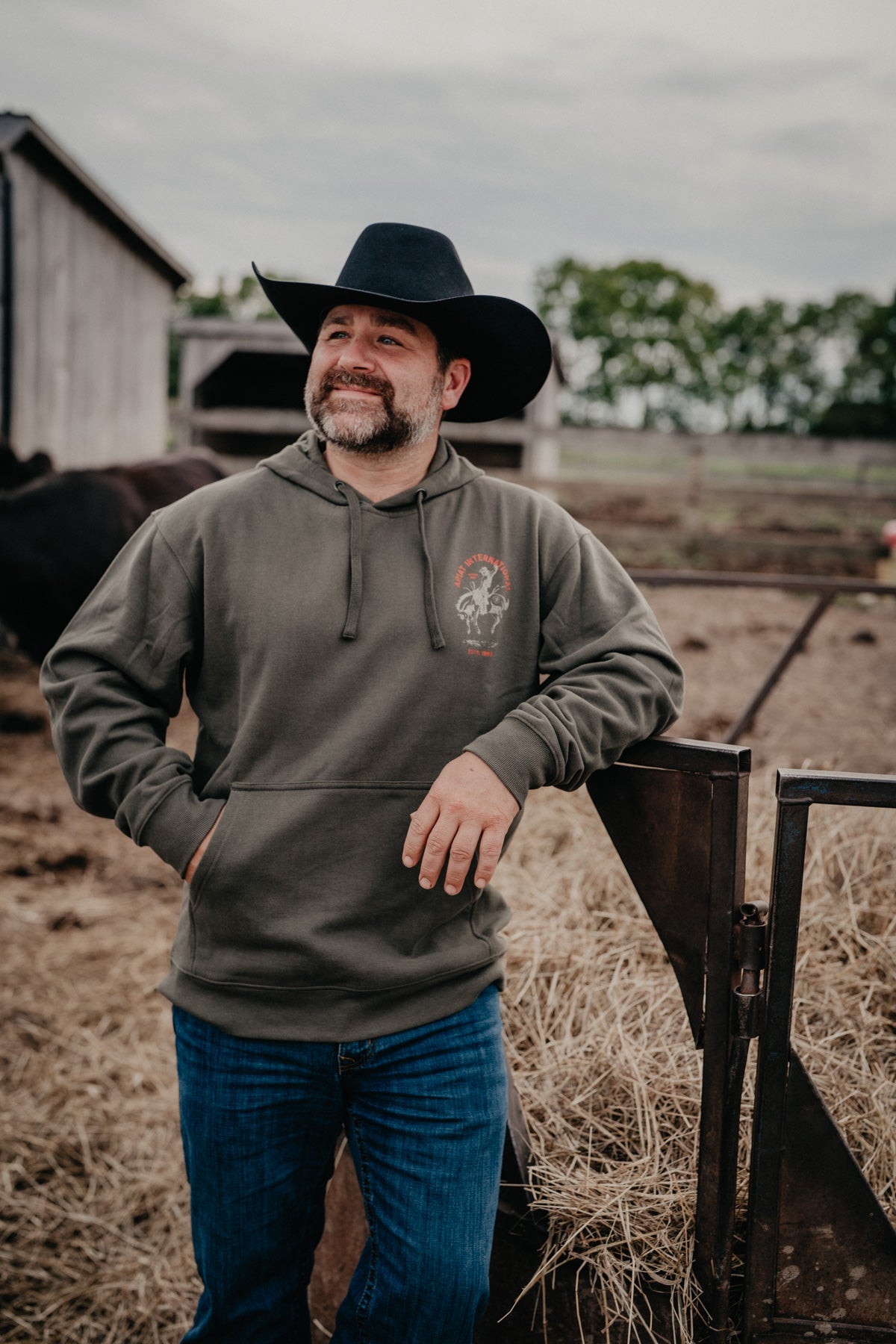 International Rodeo' Men's Olive Green Ariat Rodeo Hoodie