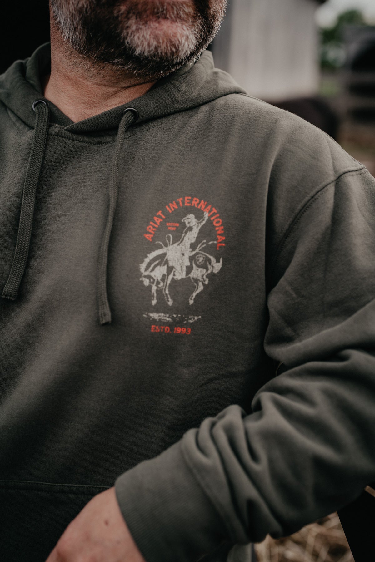 International Rodeo' Men's Olive Green Ariat Rodeo Hoodie