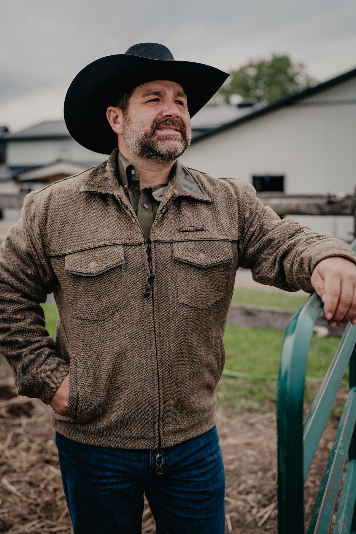 'Homesteader' Men's Heather Brown Wool Jacket by STS Ranchwear
