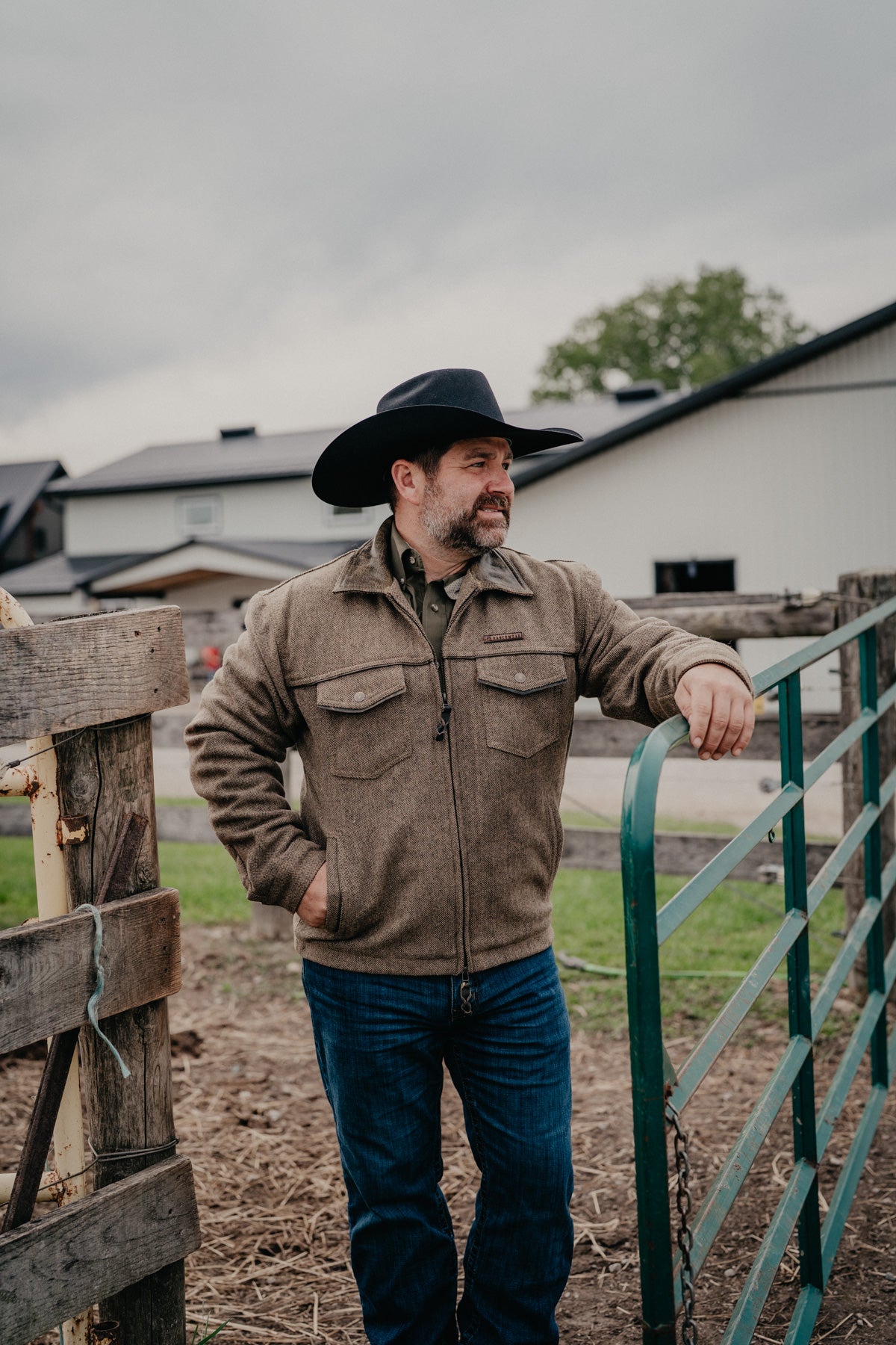 'Homesteader' Men's Heather Brown Wool Jacket by STS Ranchwear