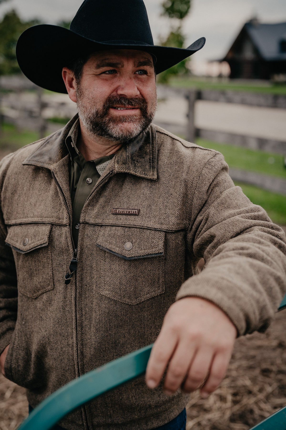 'Homesteader' Men's Heather Brown Wool Jacket by STS Ranchwear