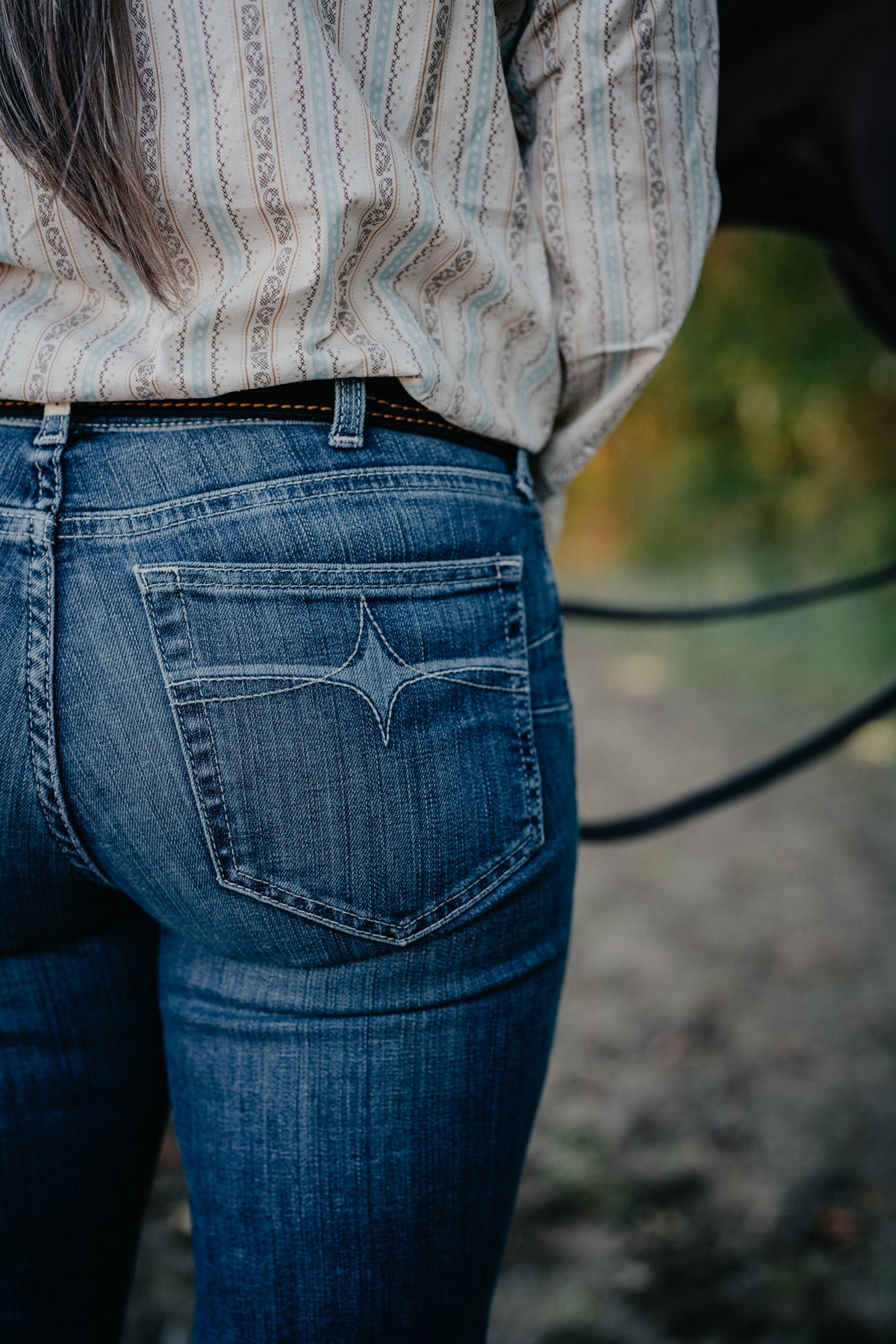 'Iyla' Dark Wash Perfect Rise Bootcut by Ariat