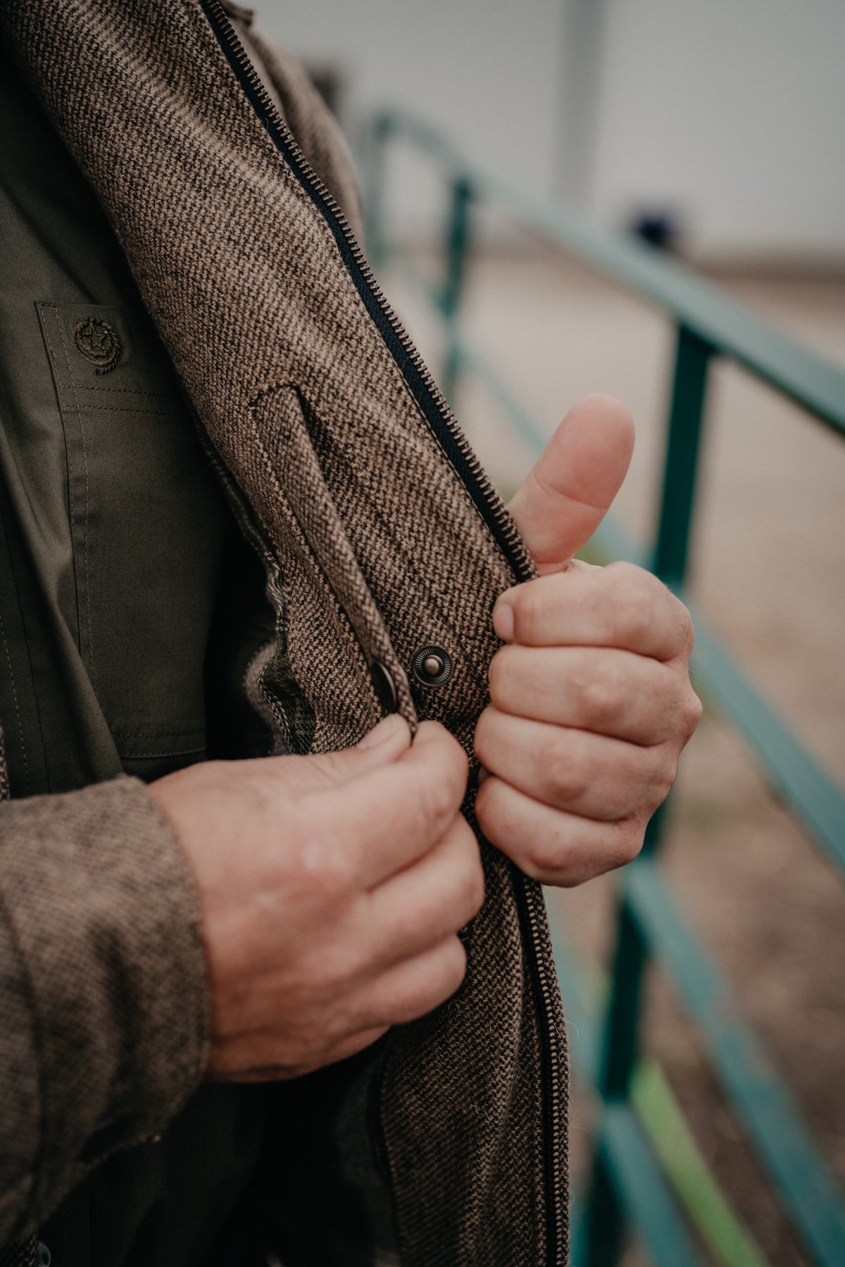 'Homesteader' Men's Heather Brown Wool Jacket by STS Ranchwear