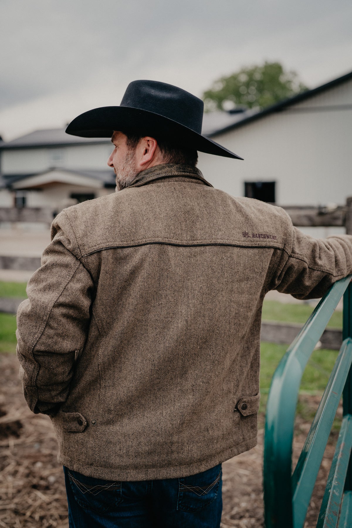 'Homesteader' Men's Heather Brown Wool Jacket by STS Ranchwear