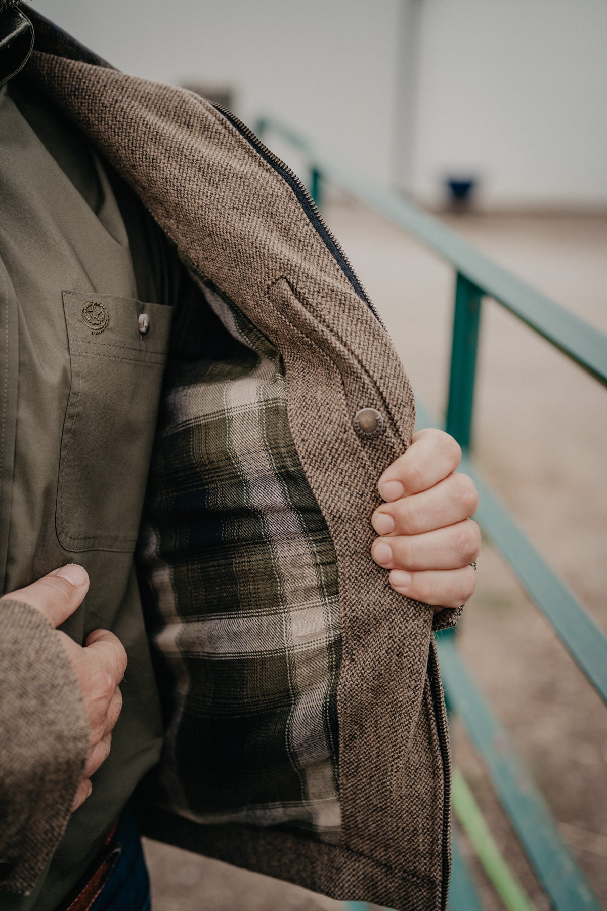 'Homesteader' Men's Heather Brown Wool Jacket by STS Ranchwear