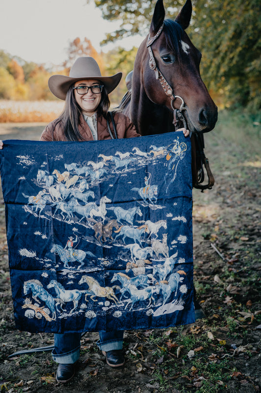 'Stampede' 34.5"x34.5" Premium Silk Wild Rag