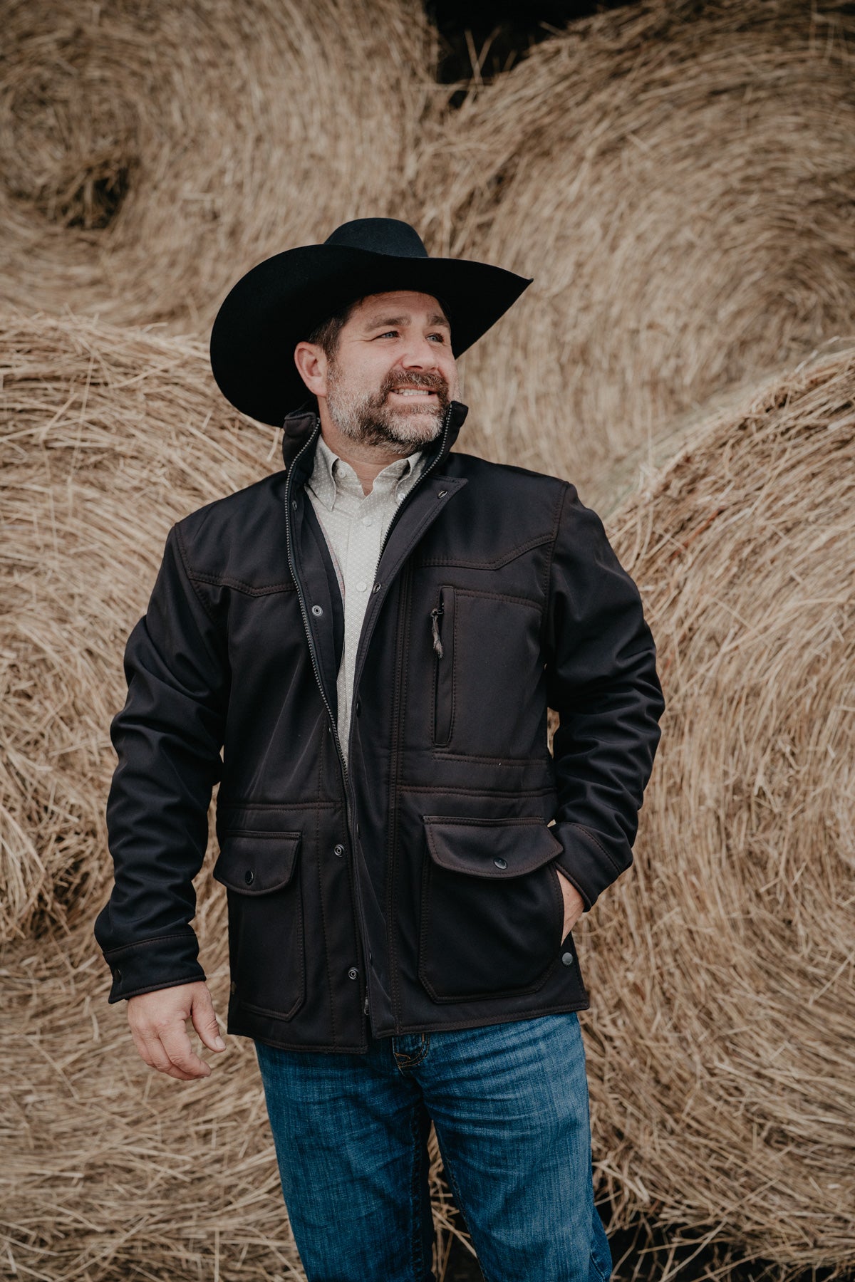 'Brazos' Men's Black Enzyme Jacket by STS Ranchwear