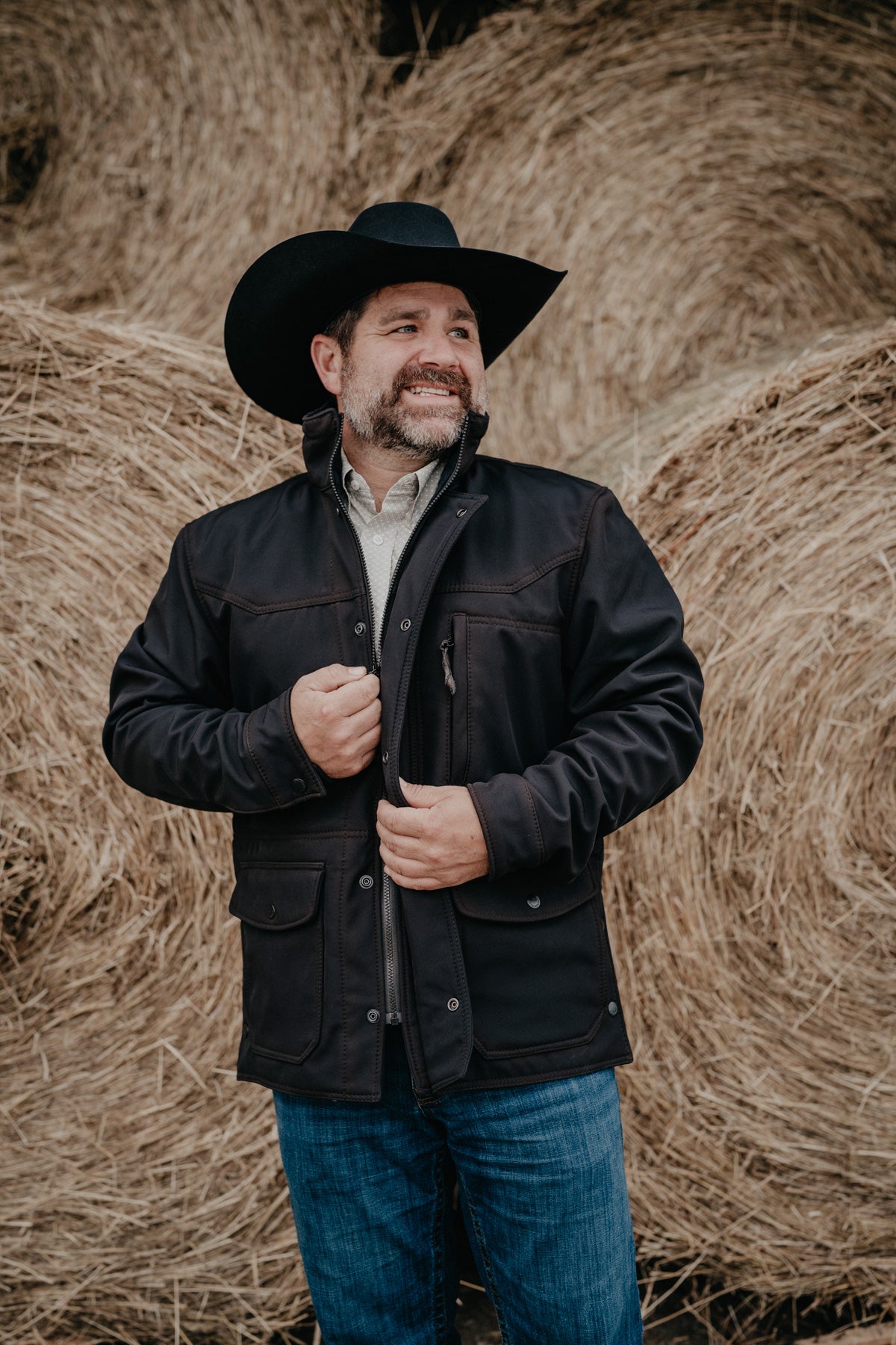 'Brazos' Men's Black Enzyme Jacket by STS Ranchwear