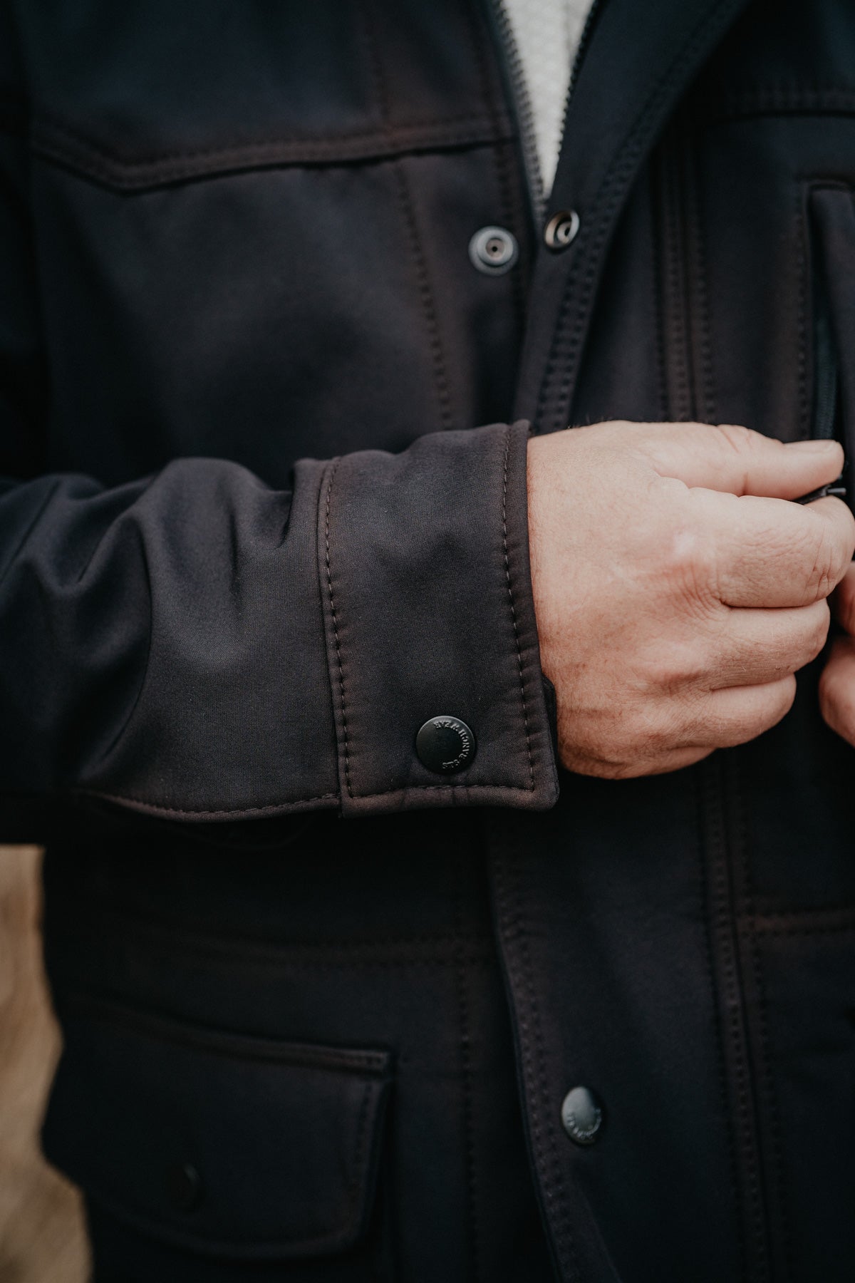'Brazos' Men's Black Enzyme Jacket by STS Ranchwear