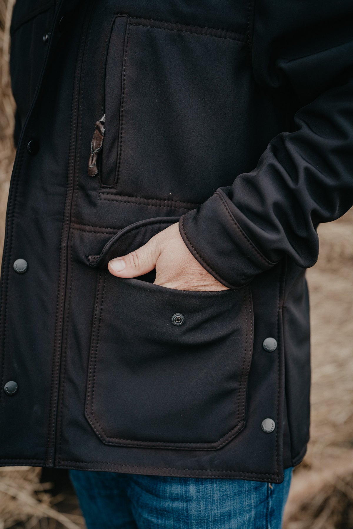 'Brazos' Men's Black Enzyme Jacket by STS Ranchwear