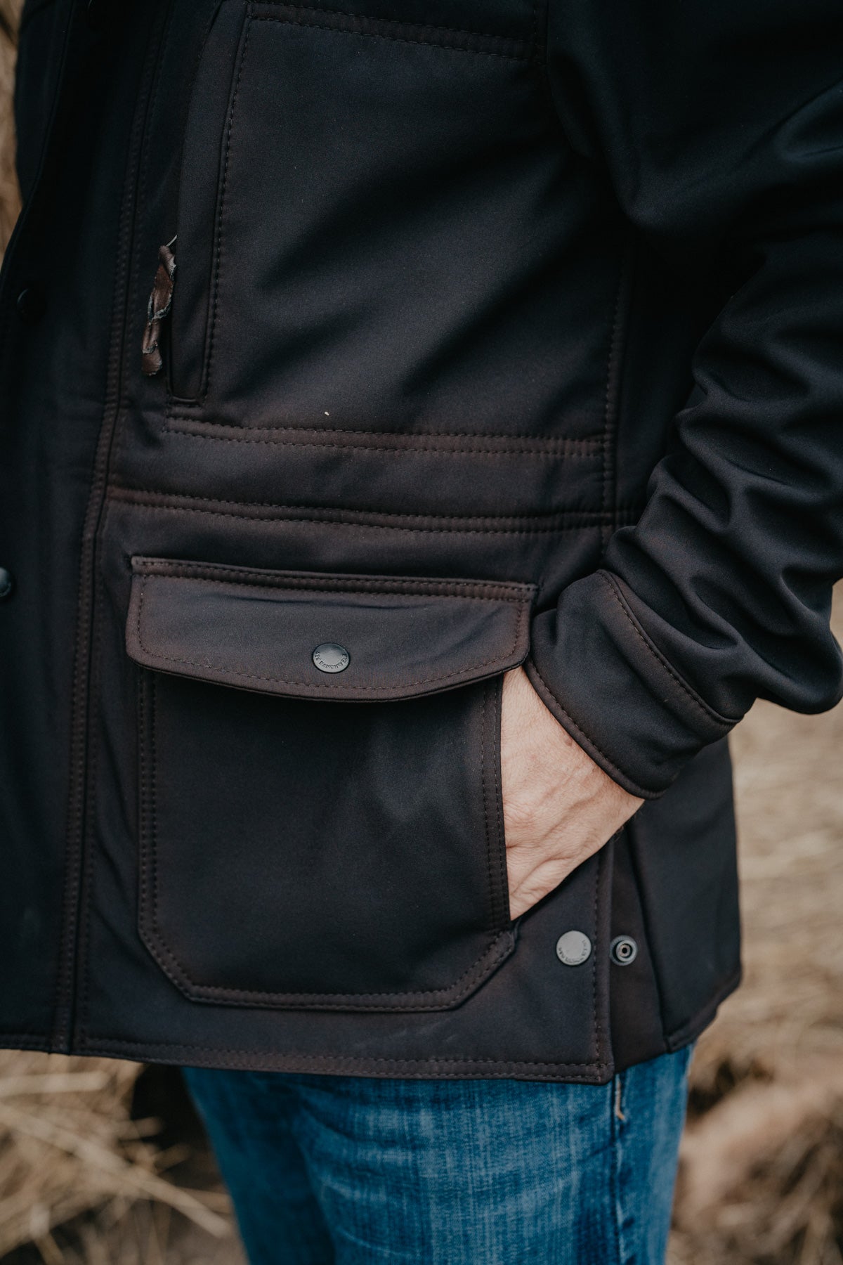 'Brazos' Men's Black Enzyme Jacket by STS Ranchwear