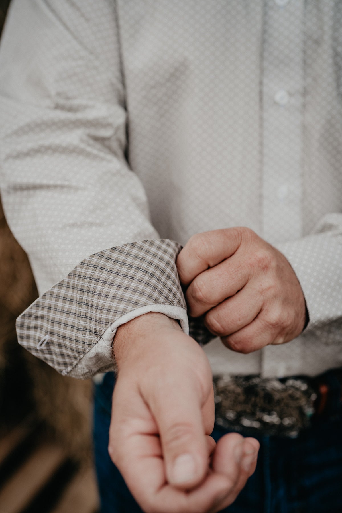 'Houston' Light Green Geo Print Men's CINCH Classic Button Down