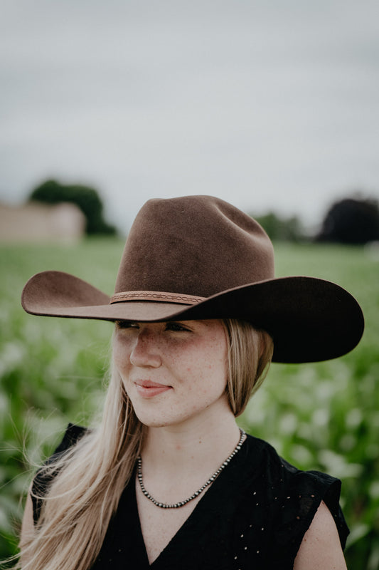 'Cedar Trail' 6X Felt Cowboy Hat by George Strait X Resistol (Chocolate)