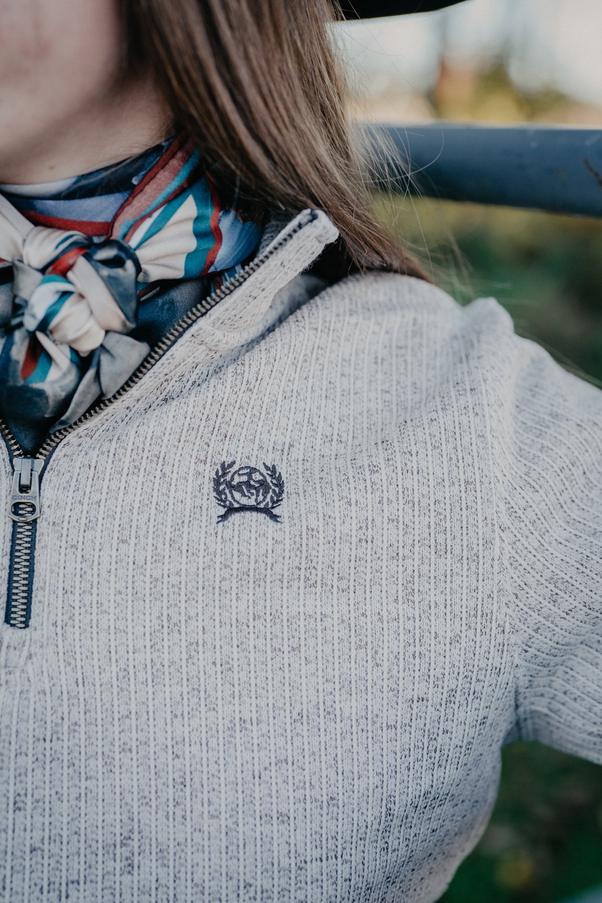 'Hayes' Men's CINCH Heather Stone 1/4 Zip Sweater