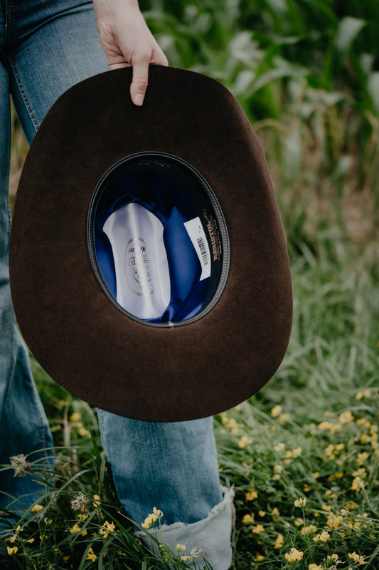 'Cedar Trail' 6X Felt Cowboy Hat by George Strait X Resistol (Chocolate)