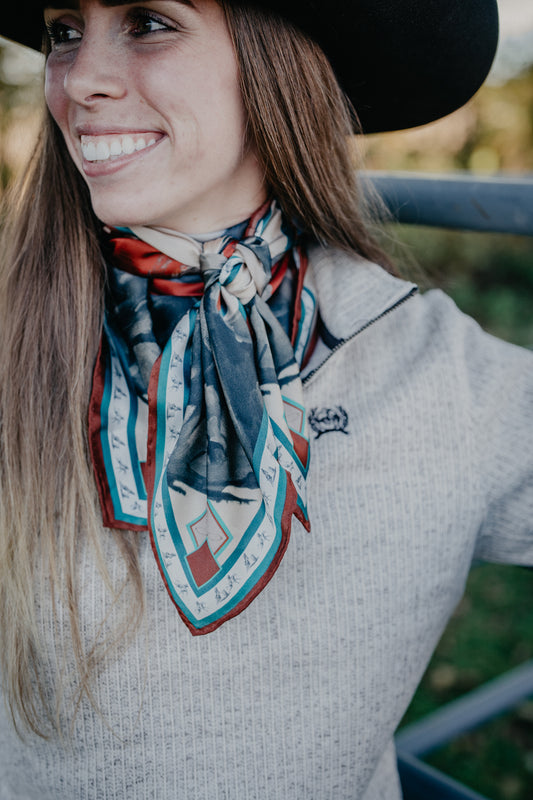 'Barrel Racer' Silk Wild Rag