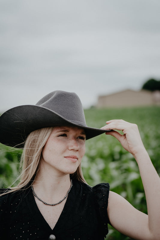 'Mason' 4X Felt Cowboy Hat by Stetson (Granite)