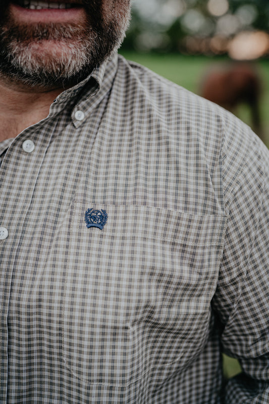 'Clyde' Olive Plaid Men's CINCH Classic Button Down
