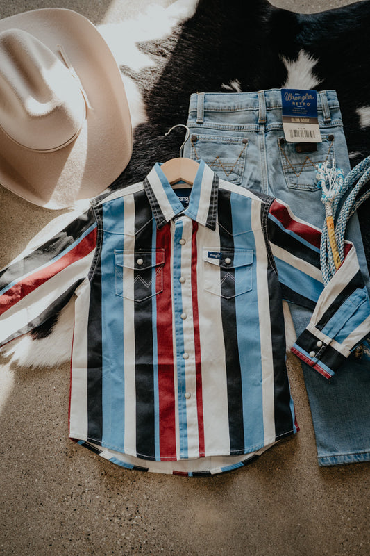 'Damon Jr.' Vintage Boys Pearl Snap by Wrangler (XXS-XXL)