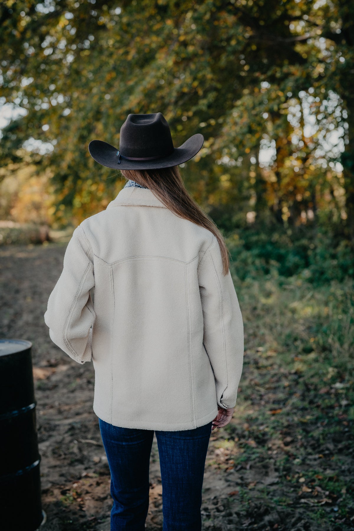 'Hana' Women's Reversible Tobacco Suede Sherpa Jacket by Kimes Ranch